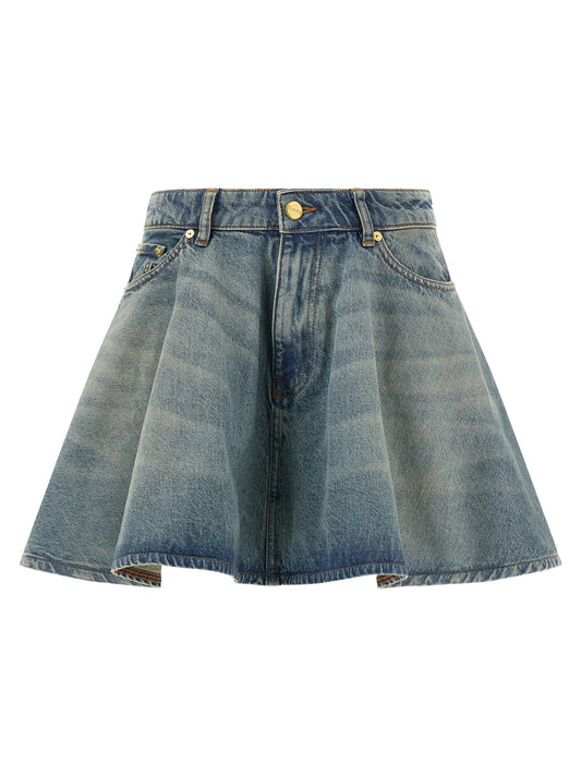 Ganni Ganni Tint Rigid Denim Skirt