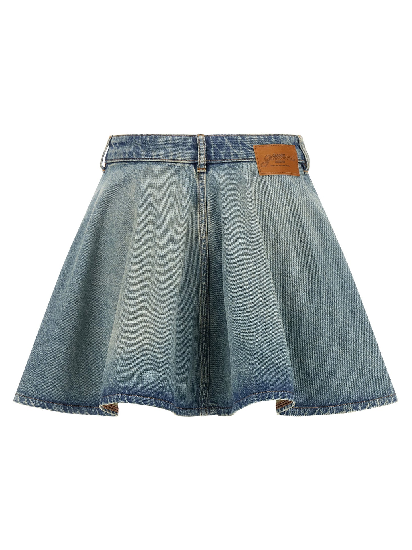 Ganni Ganni Tint Rigid Denim Skirt