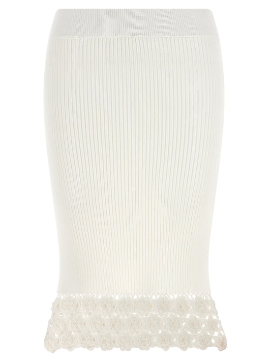 Ganni Ganni Cotton Crochet Skirt