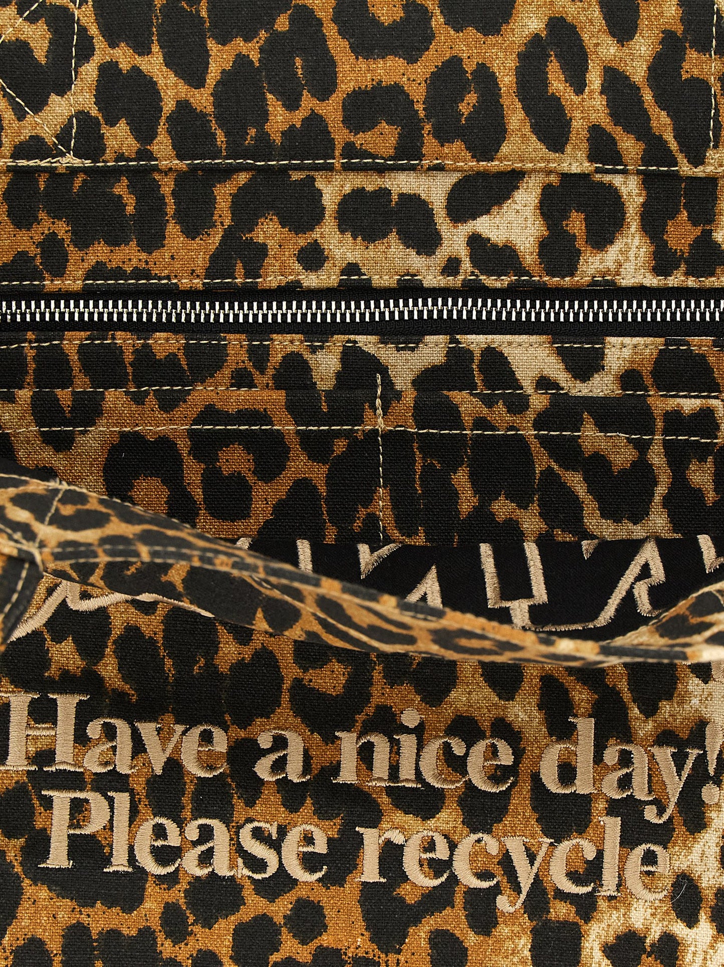 Ganni Ganni Leopard Large Shopping Bag