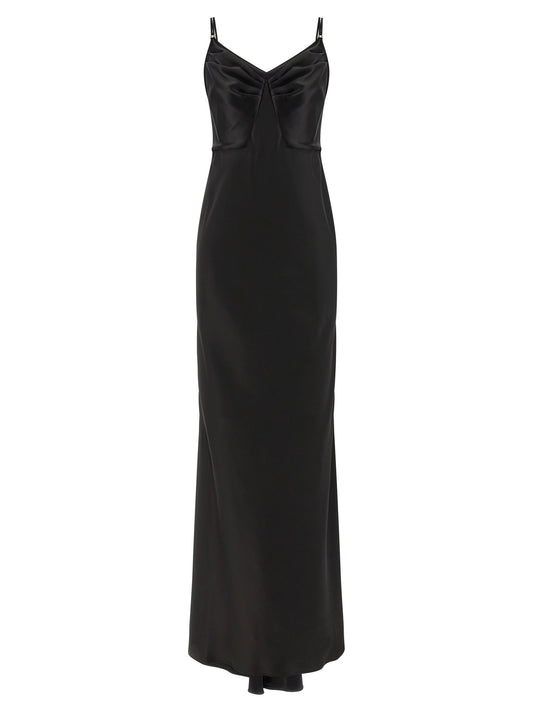 Elisabetta Franchi Red Carpet Satin Dress
