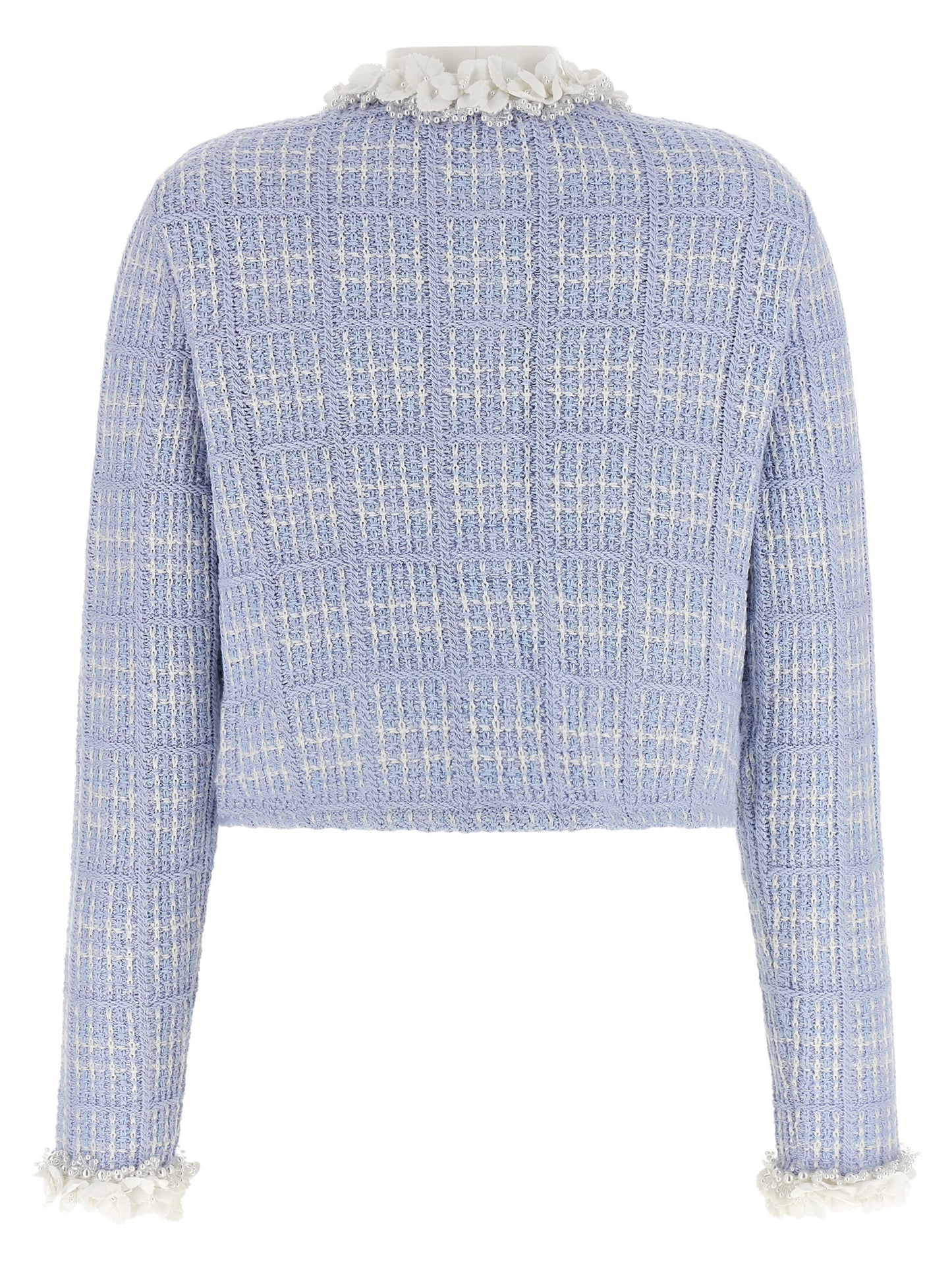 Self-Portrait Check Knit Jacket