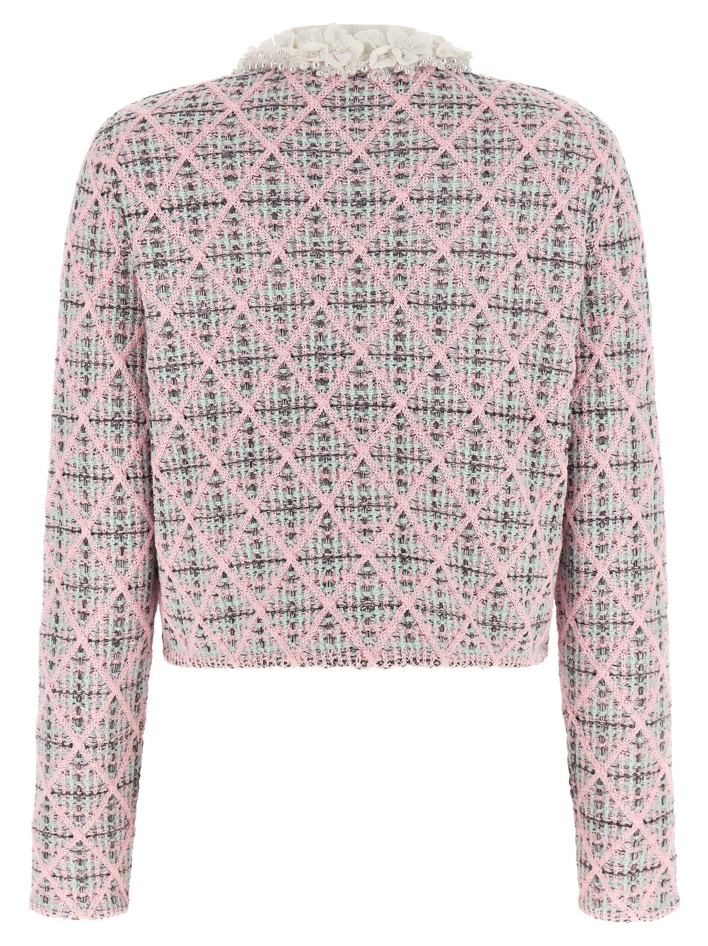 Self-Portrait Floral Collar Cardigan