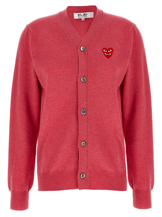 Comme Des Garçons Play Comme Des Garçons Play Double Red Emblem Cardigan