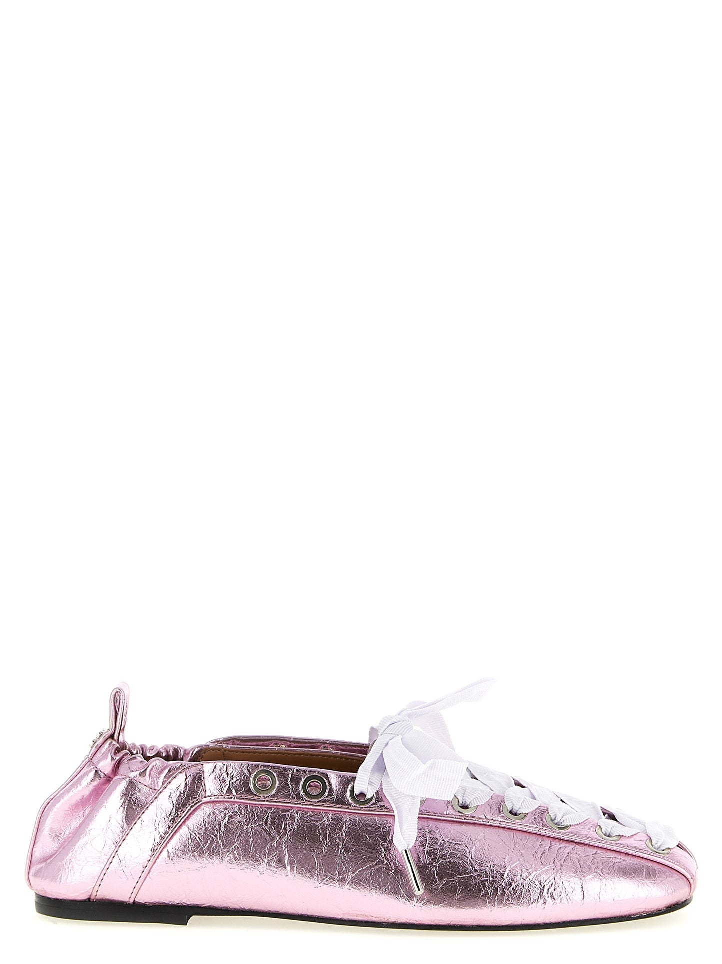 Ganni Ganni Lace-up Ballet Flats