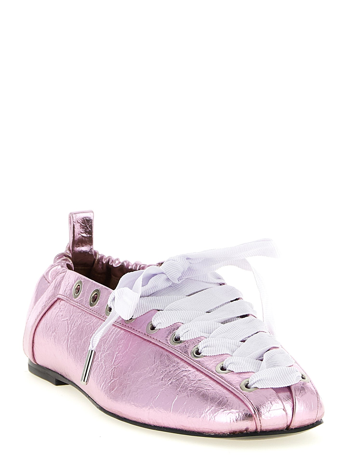 Ganni Ganni Lace-up Ballet Flats