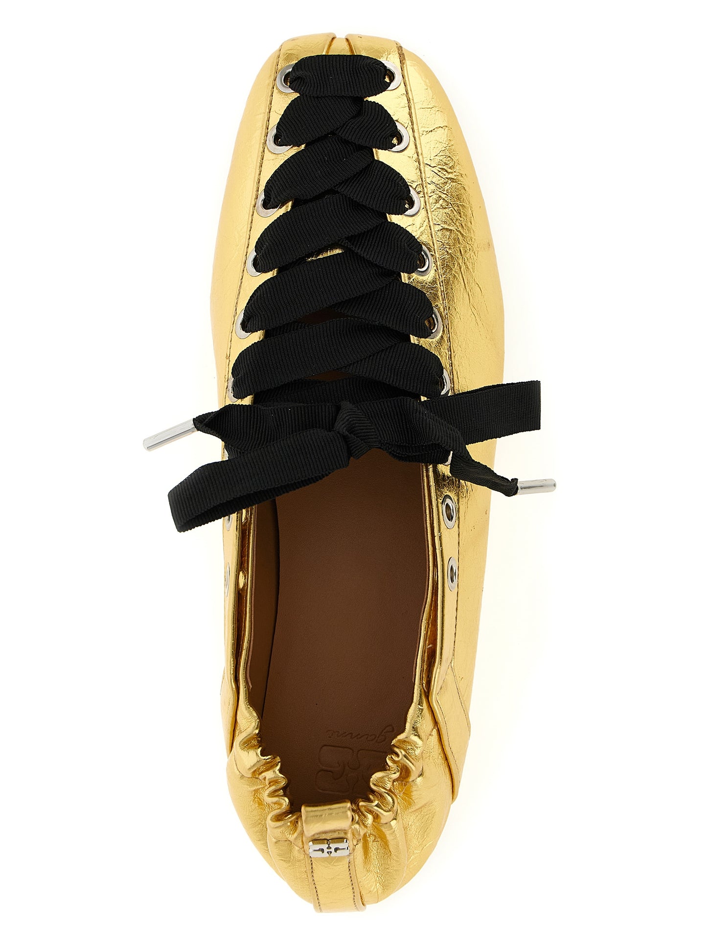 Ganni Ganni Lace-up Ballet Flats