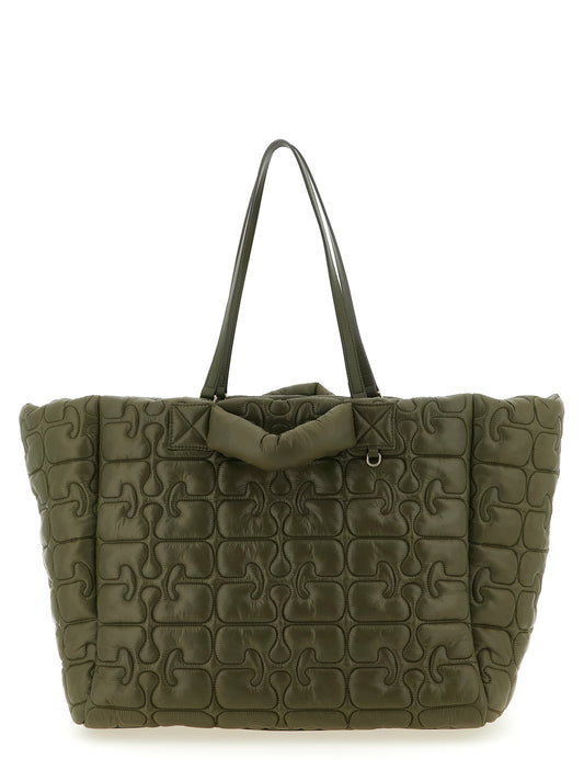 Ganni Ganni Quilted Re-tech Xxl Tote Shopping Bag