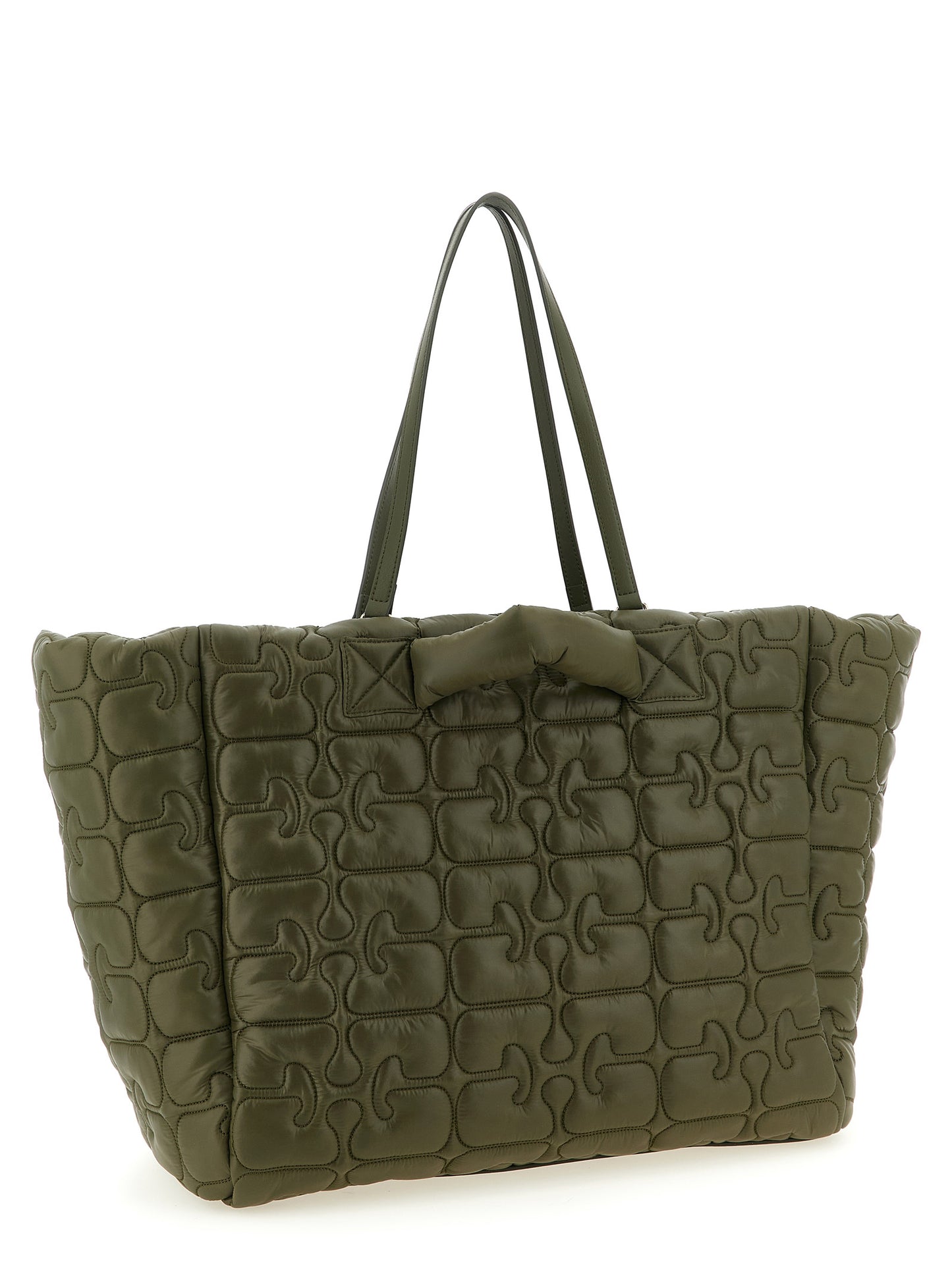 Ganni Ganni Quilted Re-tech Xxl Tote Shopping Bag