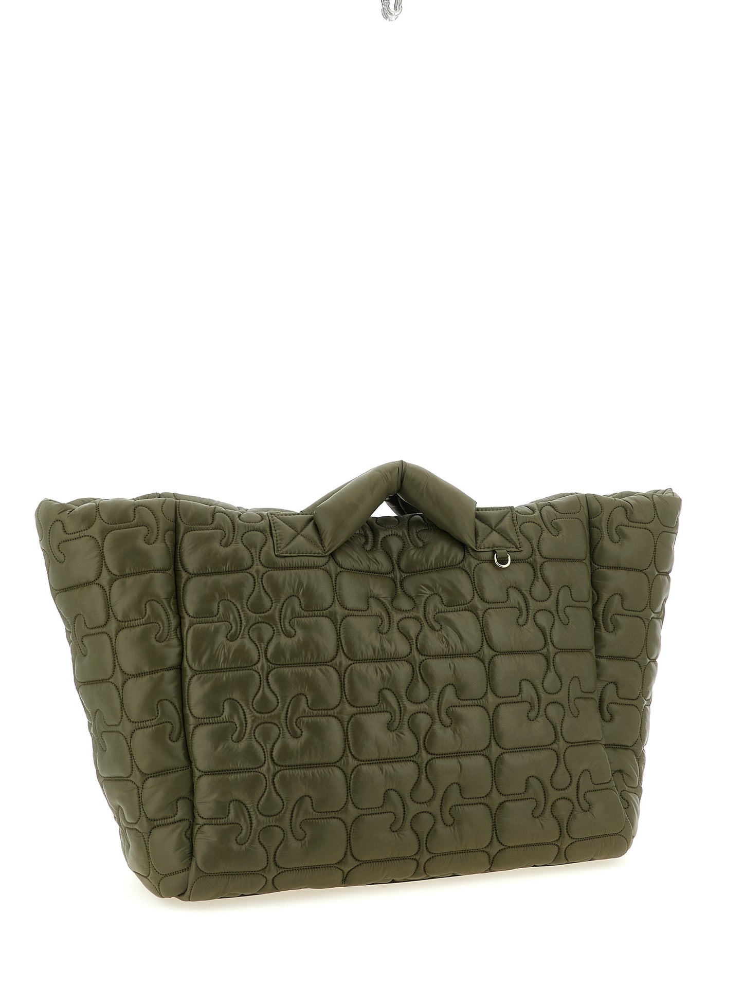 Ganni Ganni Quilted Re-tech Xxl Tote Shopping Bag