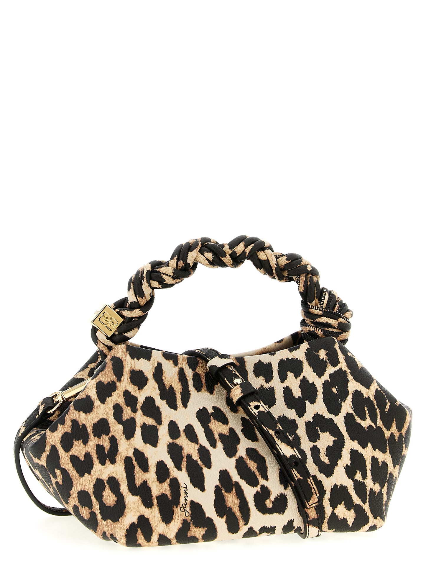 Ganni Ganni Small Bou Bag Leopard Handbag