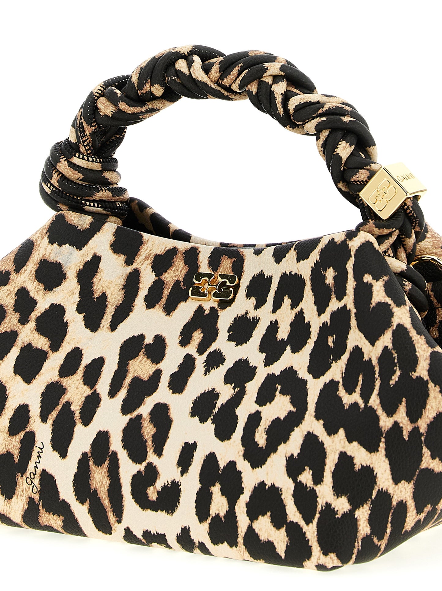 Ganni Ganni Small Bou Bag Leopard Handbag