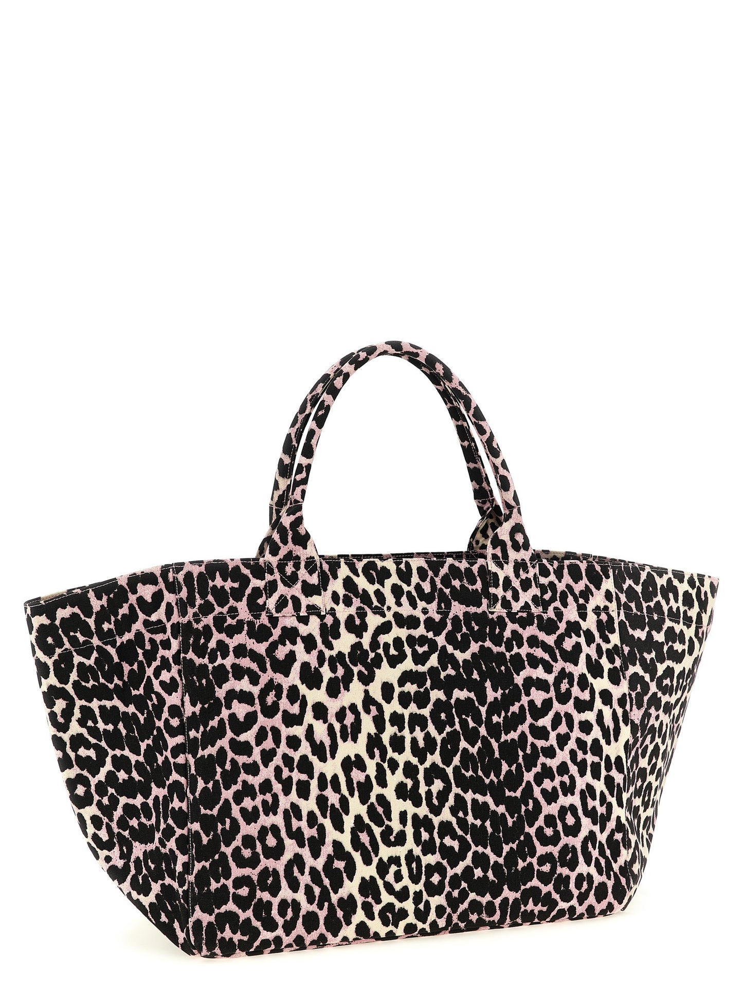 Ganni Ganni Leopard Sequin Xxl Tote Shopping Bag