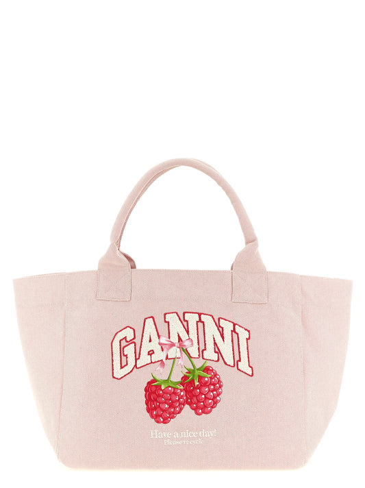 Ganni Ganni Medium Raspberry Shopping Bag