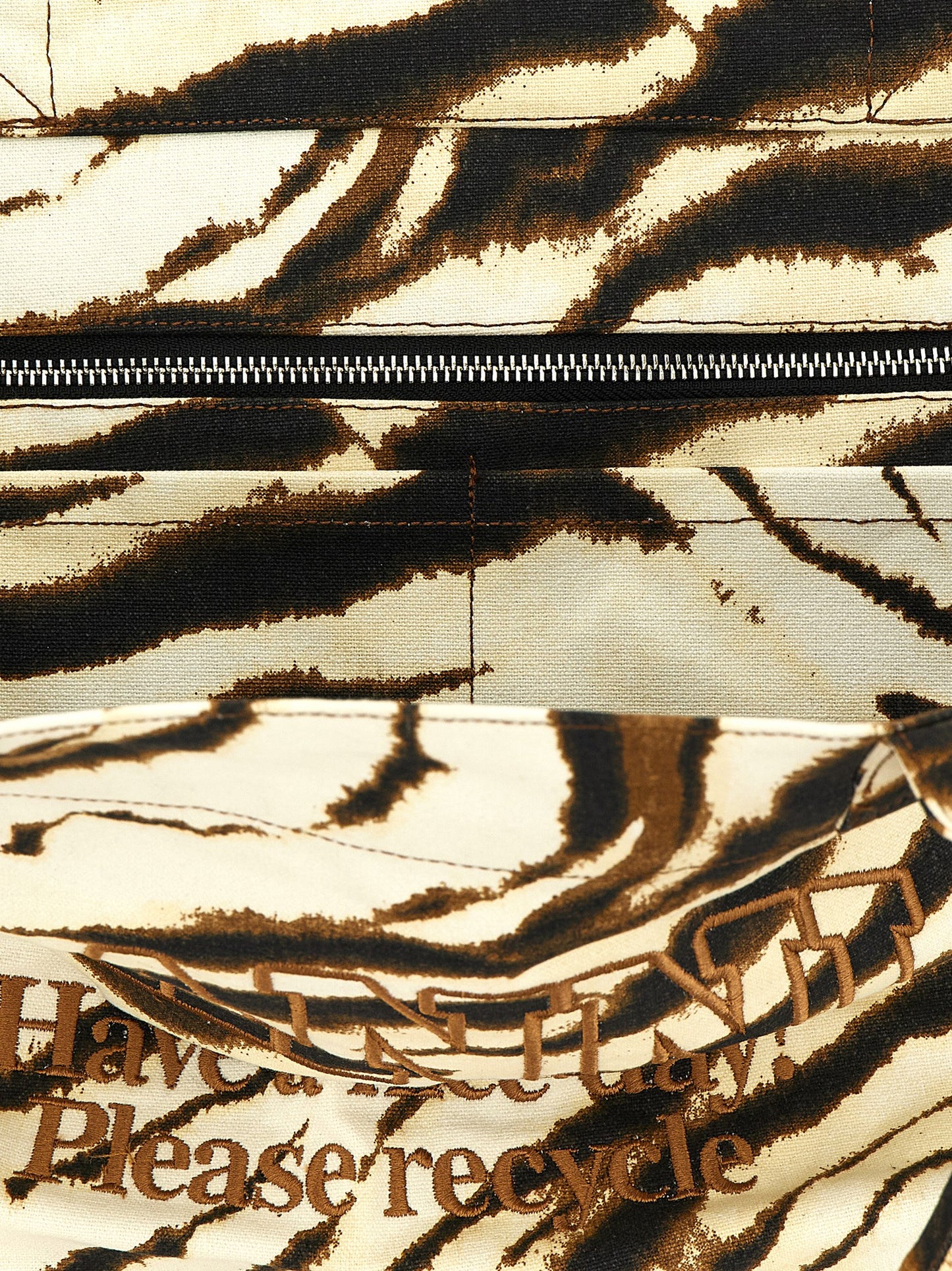 Ganni Ganni Xxl Zebra Shopping Bag