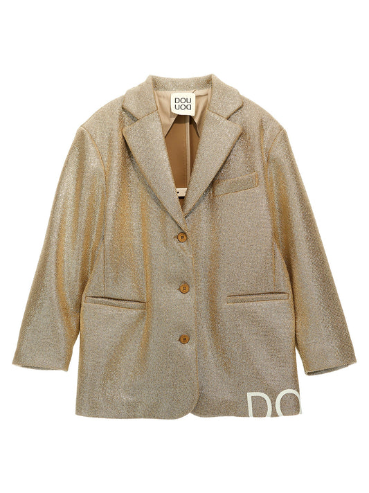Douuod Douuod Laminated Single-breasted Blazer