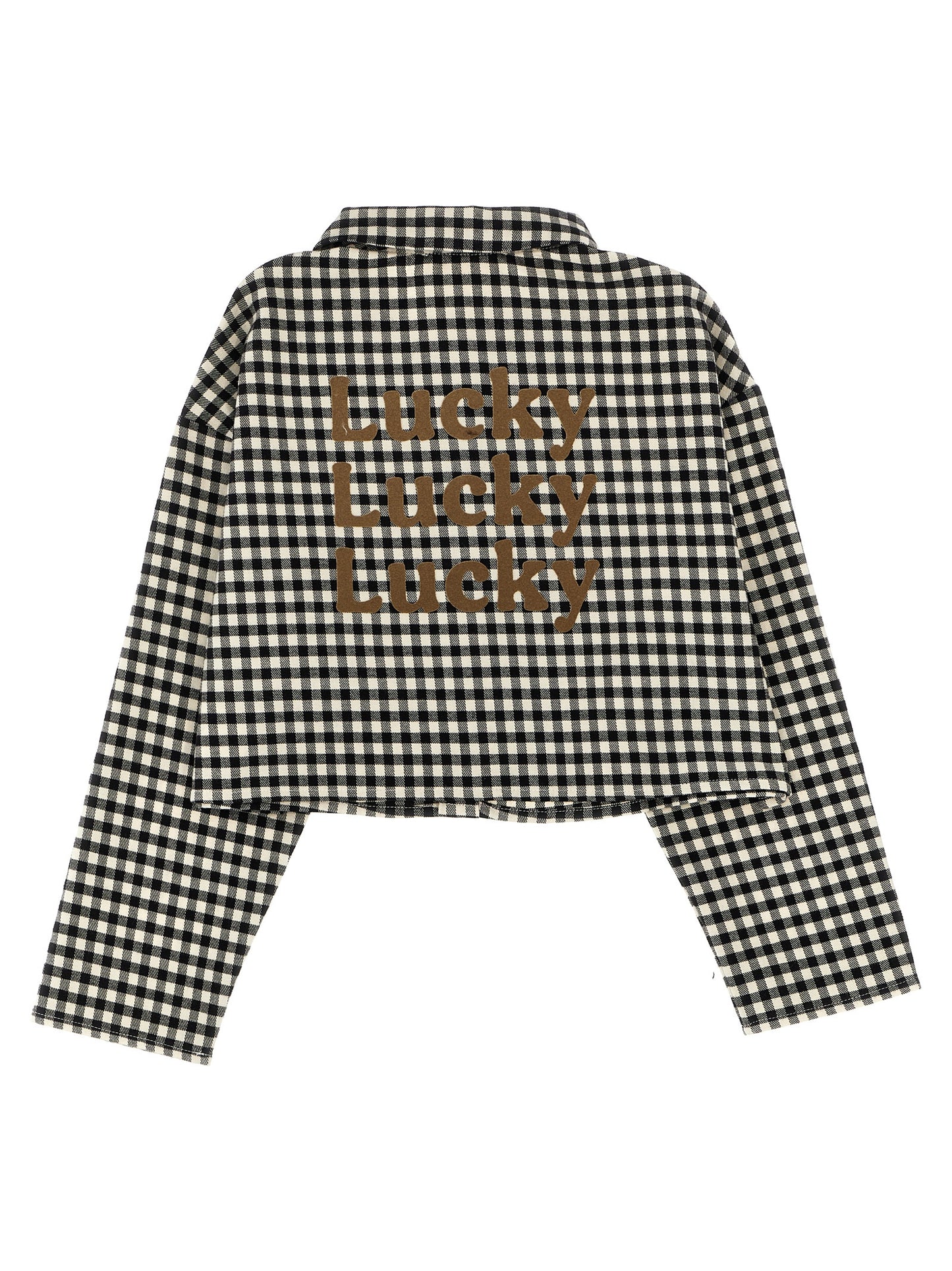 Douuod Douuod Flannel Crop Shirt