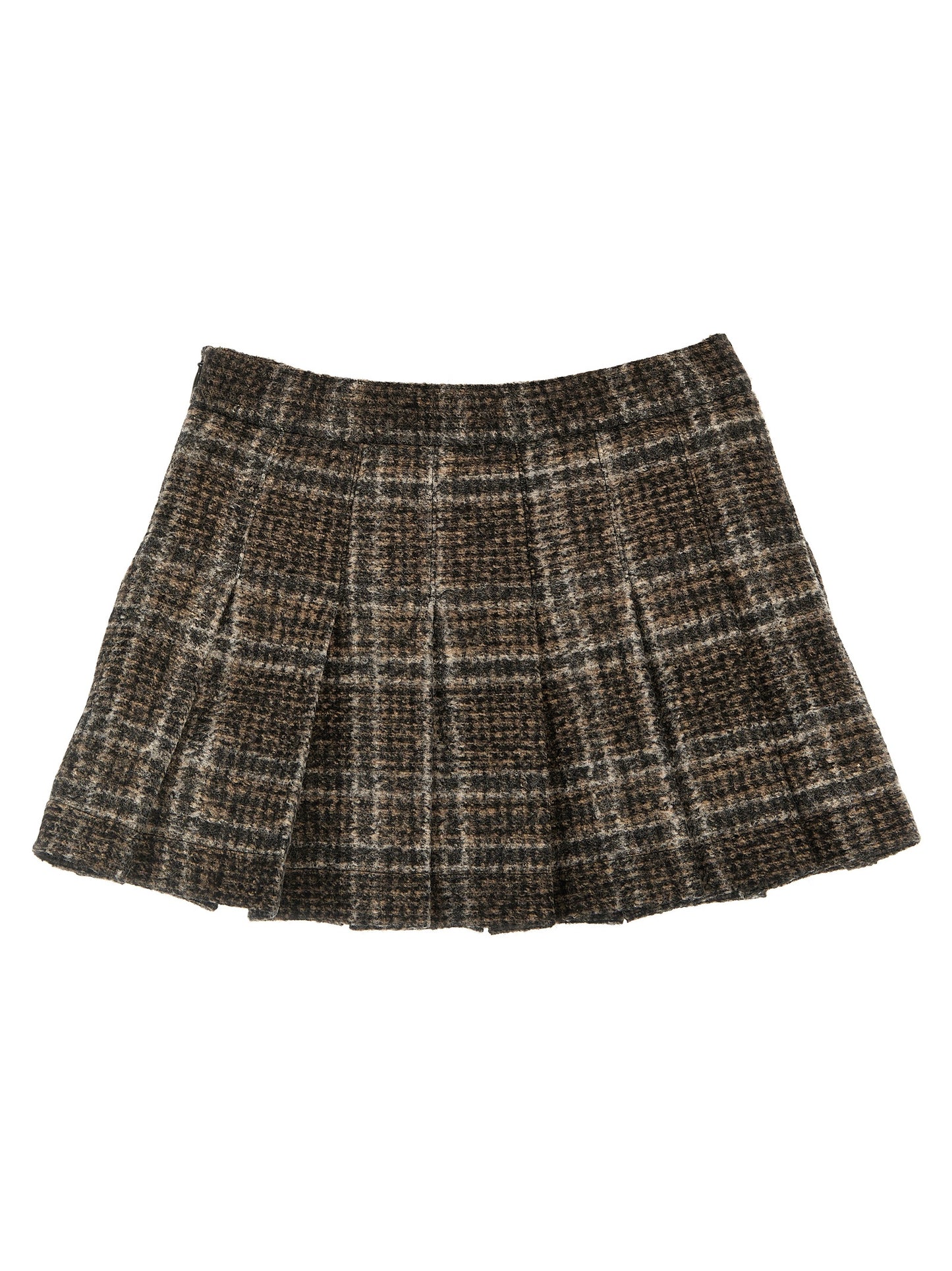 Douuod Douuod Check Pleated Skirt