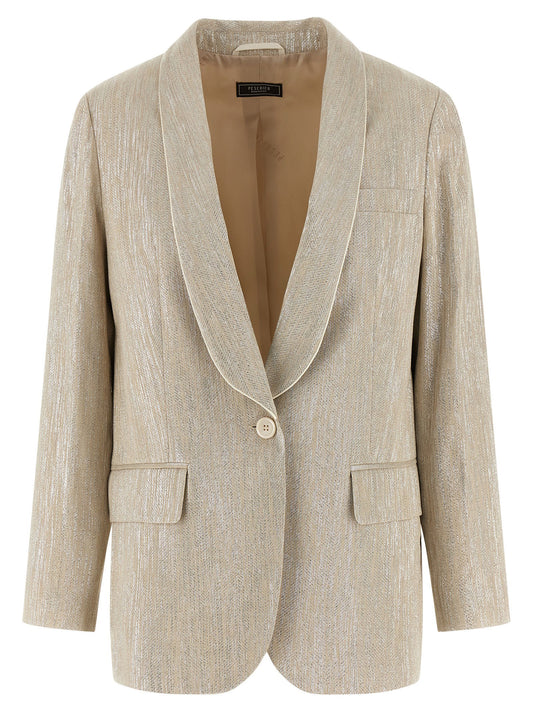 Peserico Lamé Thread Blazer
