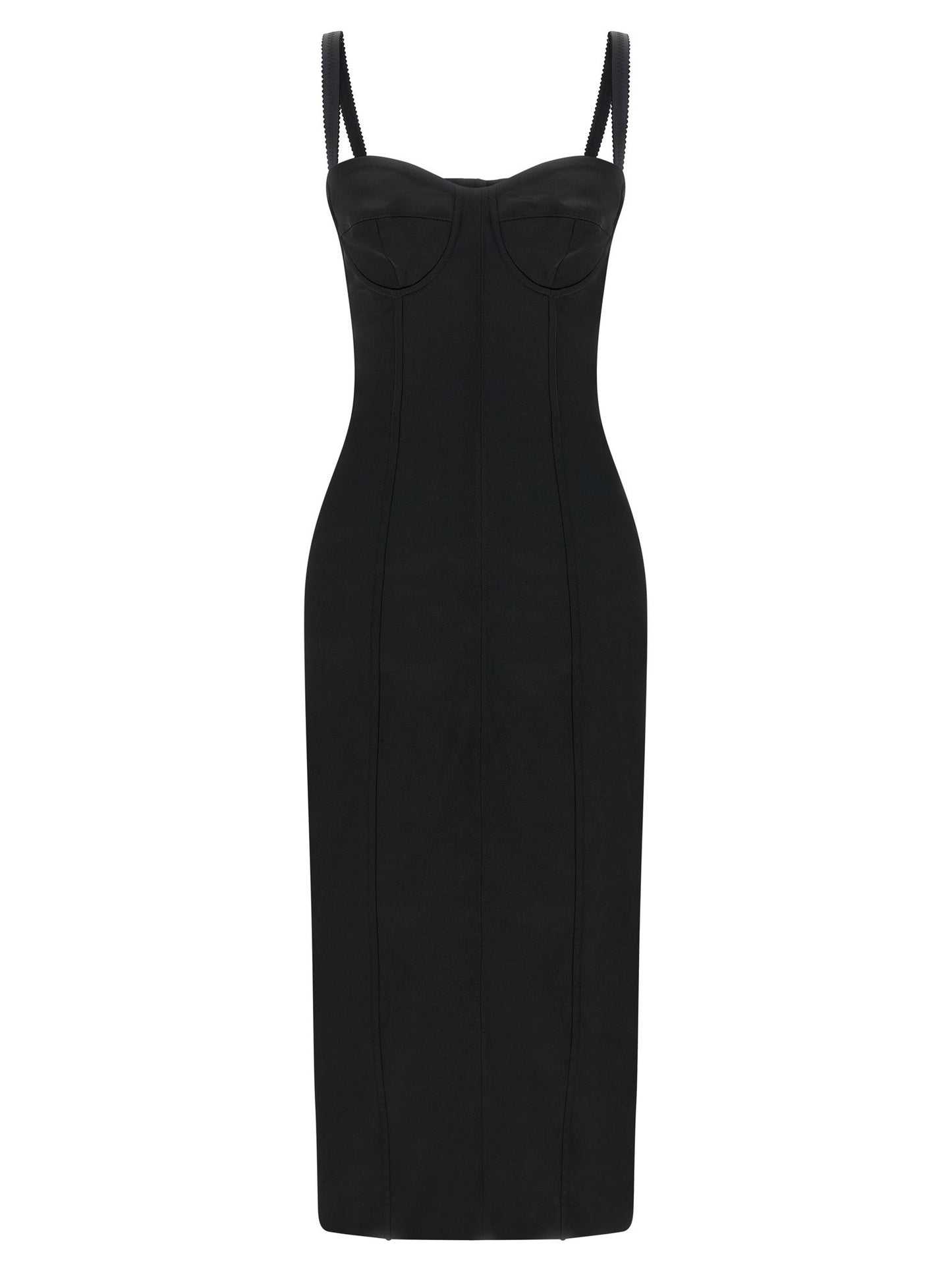 Dolce & Gabbana Black Sicily Bra Corset Dress