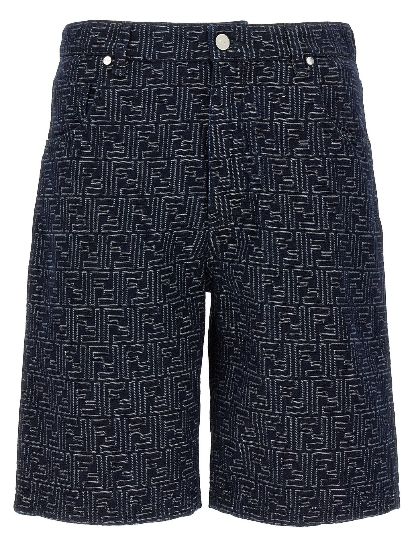 Fendi Bermuda Jeans Jacquard Ff
