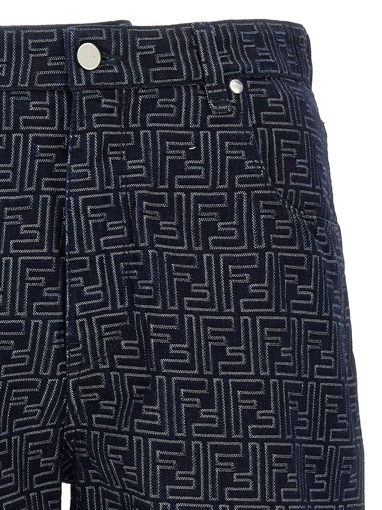 Fendi Bermuda Jeans Jacquard Ff