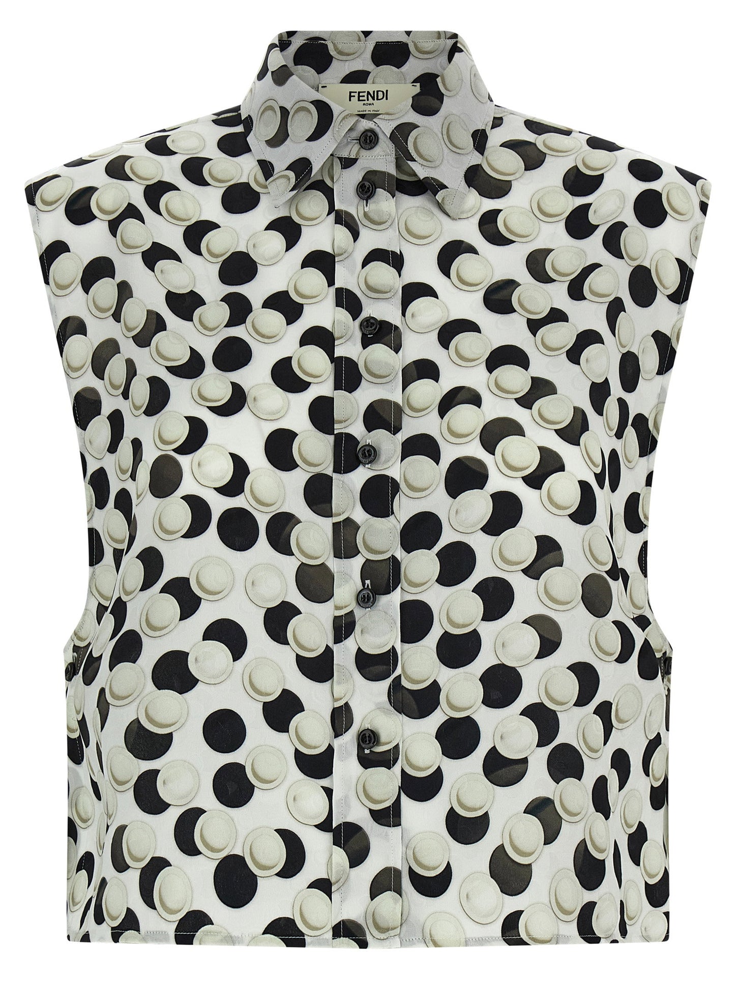Fendi Polka Dot Crop Top