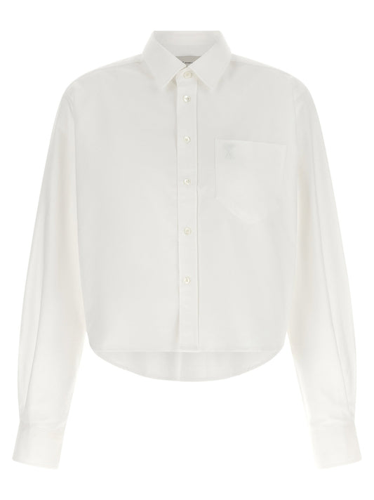 Ami Paris Ami De Coeur Cropped Shirt