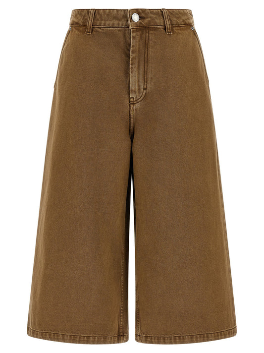 Ami Paris Denim Bermuda Shorts