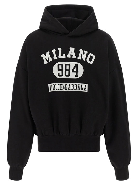 Dolce & Gabbana Flocked Print Hoodie