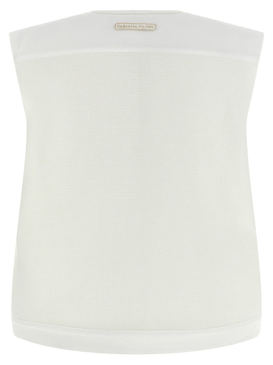 Fabiana Filippi Denim And Knit Vest