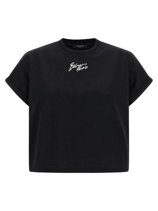Balmain Cropped T-shirt