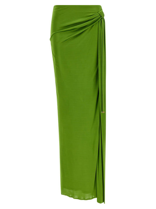 Elisabetta Franchi Shiny Viscose Skirt