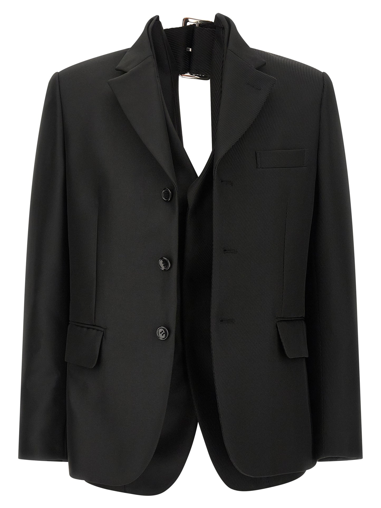 Comme Des Garcons Comme Des Garcons Double Layer Effect Blazer