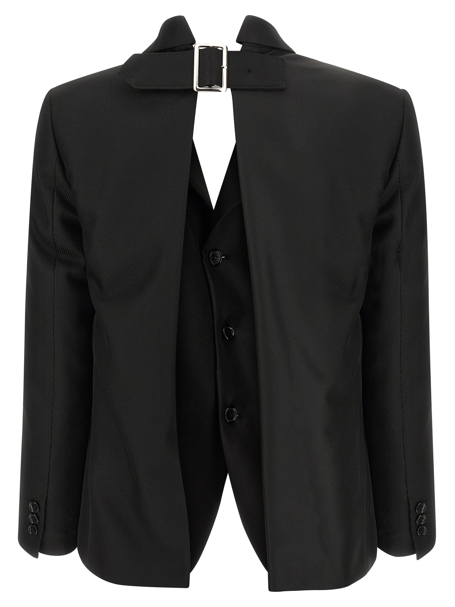 Comme Des Garcons Comme Des Garcons Double Layer Effect Blazer