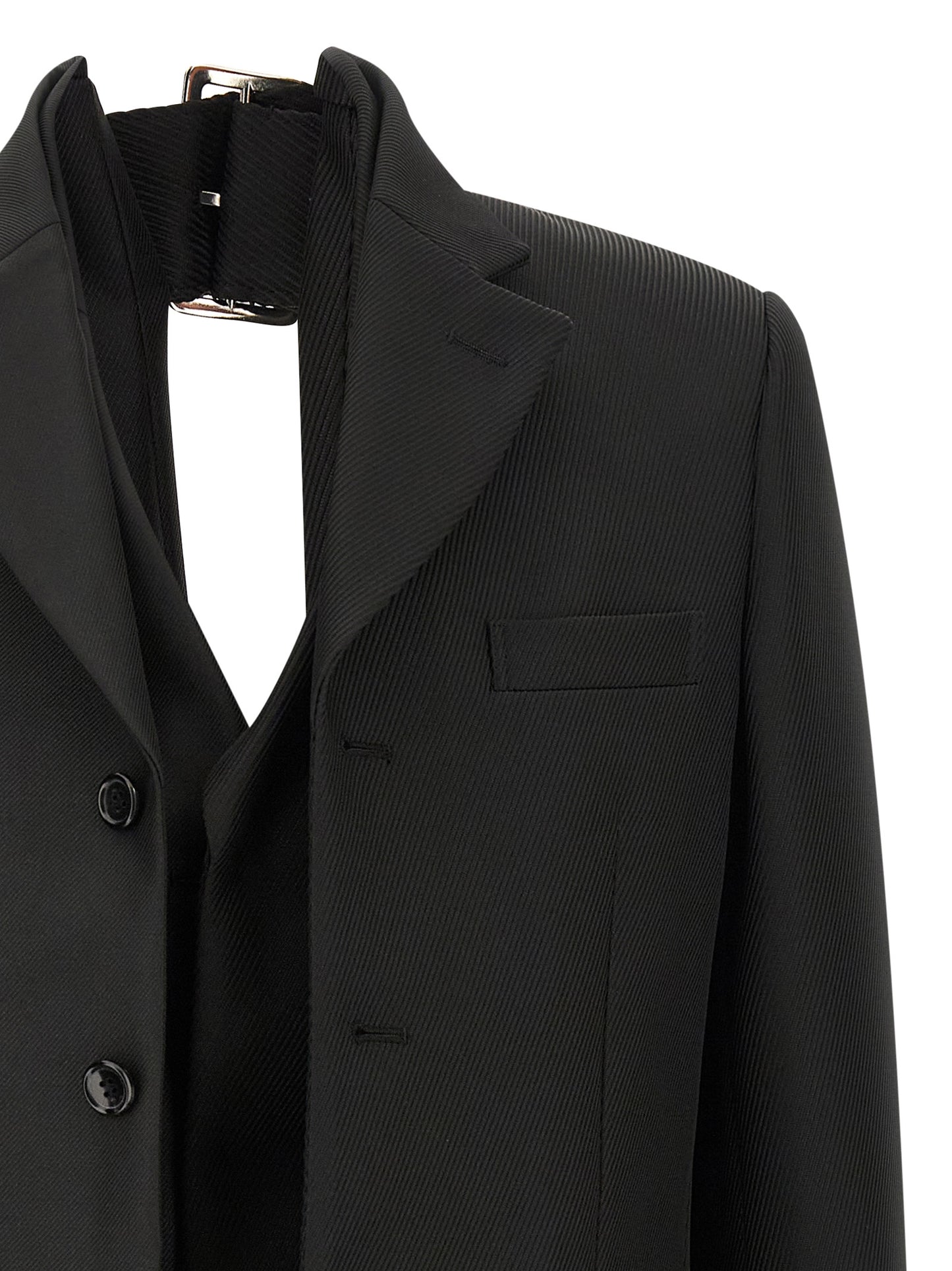 Comme Des Garcons Comme Des Garcons Double Layer Effect Blazer