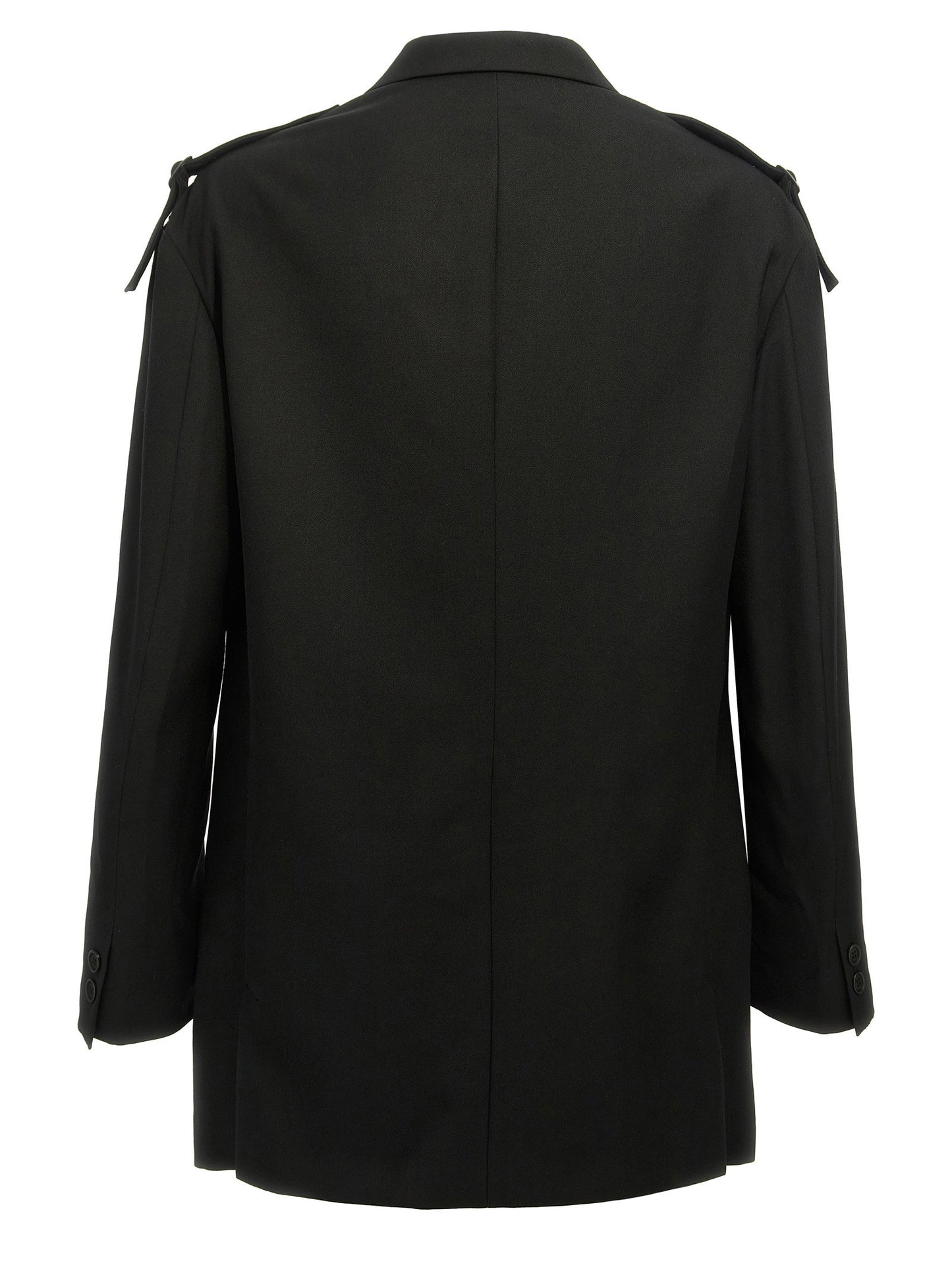 Yohji Yamamoto Single-breasted Blazer With Strap Detail