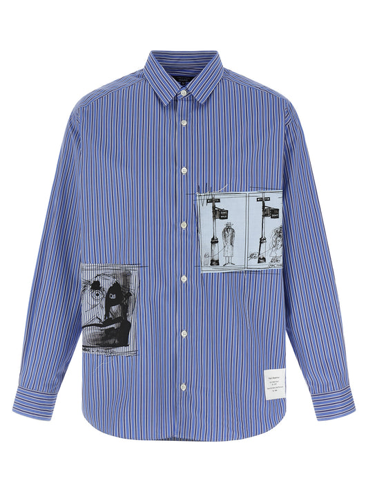 Comme Des Garҫons Homme Comme Des Garҫons Homme Patch Striped Shirt