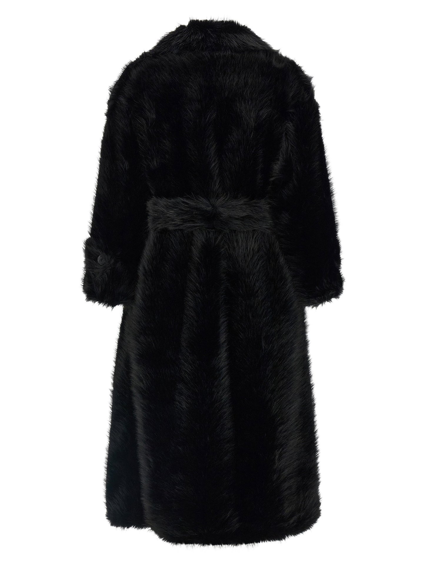 B&B Couture Jackie Eco-fur Trench Coat