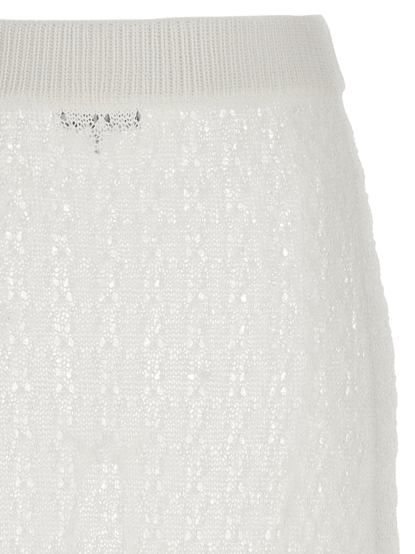 Ganni Ganni Shiny Pointelle Knit Skirt