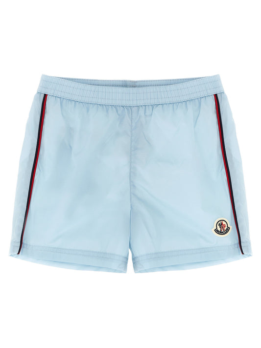 Moncler Enfant Tricolor Piping Swimsuit