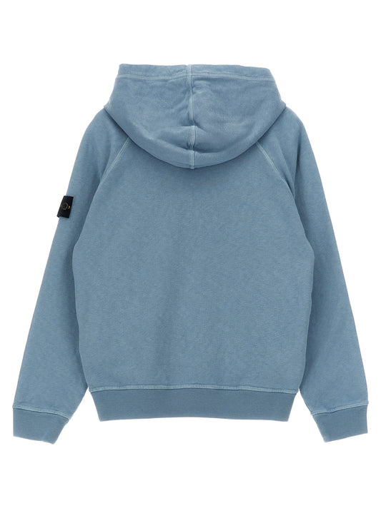 Stone Island Junior Malfilé Cotton Hoodie