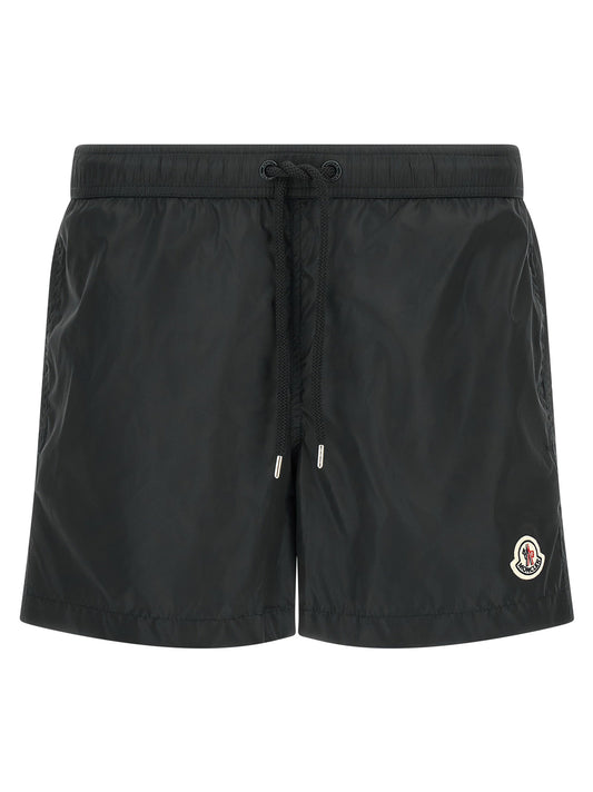 Moncler Logo Patch Swim Shorts