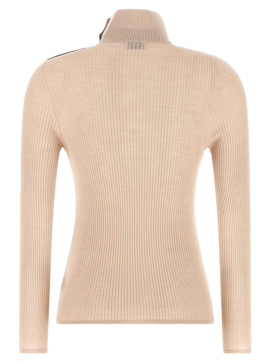 Moncler Textured Wool Turtleneck Sweater