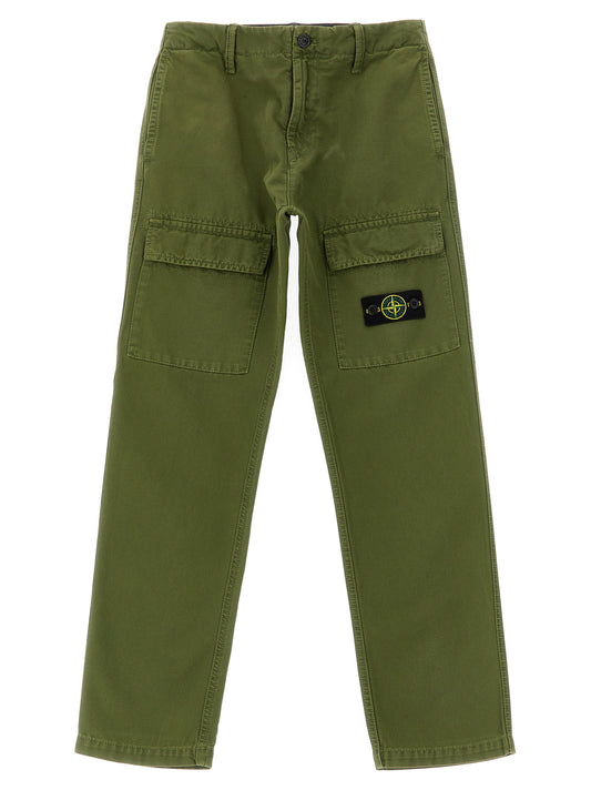 Stone Island Junior Canvas Cargo Pants