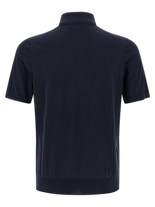 Brunello Cucinelli Logo Embroidery Polo Shirt