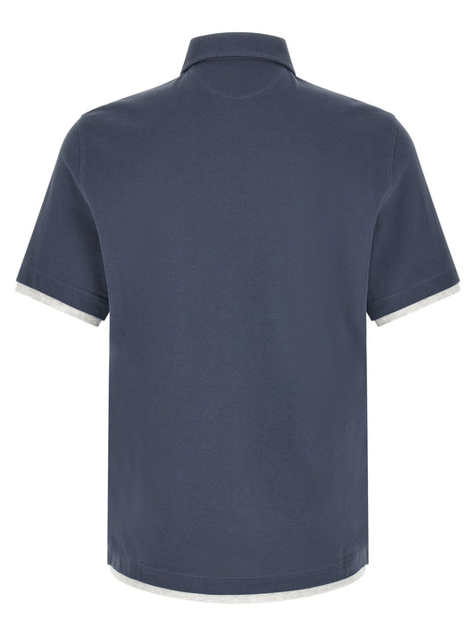 Brunello Cucinelli Double Layer Polo Shirt