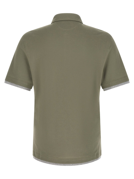 Brunello Cucinelli Faux Layering Polo Shirt