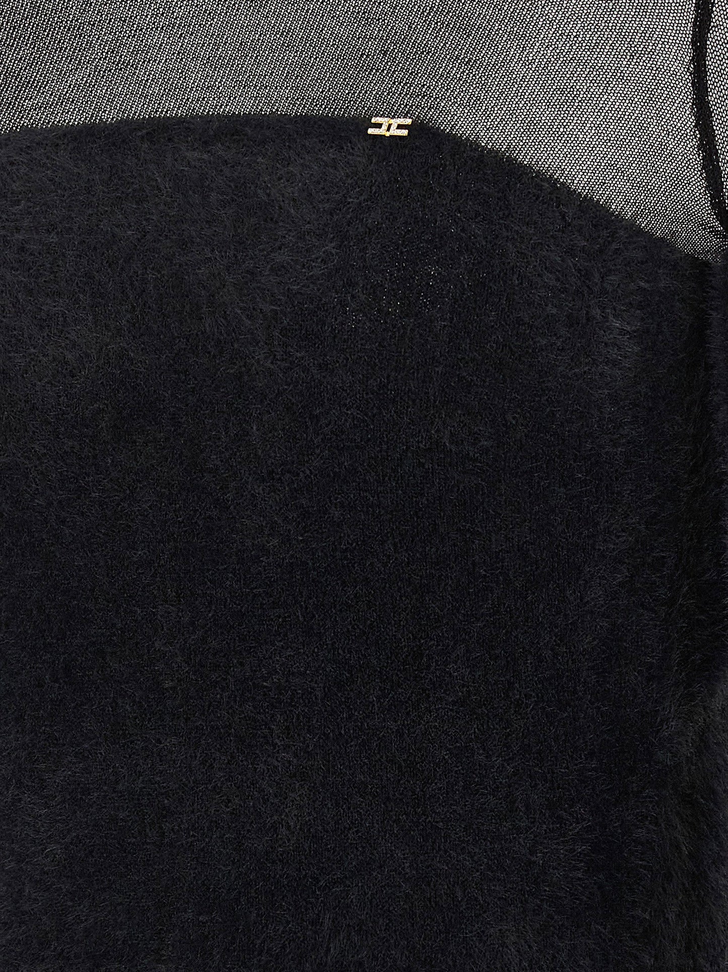 Elisabetta Franchi Brushed Insert Turtleneck Sweater