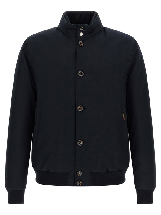 Moorer Janos Bomber Jacket - Acqua Line